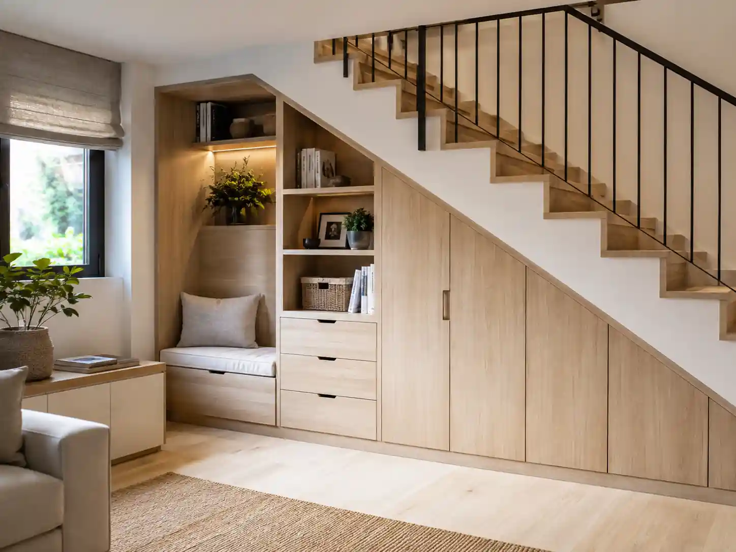 hueco-escalera-aprovechado-optimizar-espacio-casa-pequena