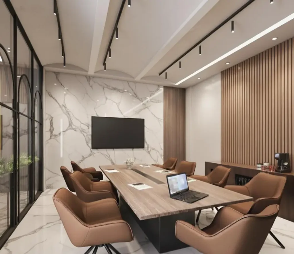 Despacho con diseño de interiores