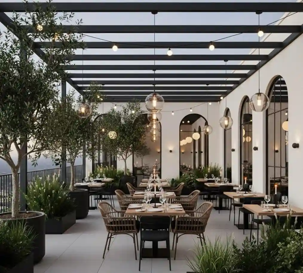 Diseño de interiores para restaurantes como Charlot Gastro Restaurante