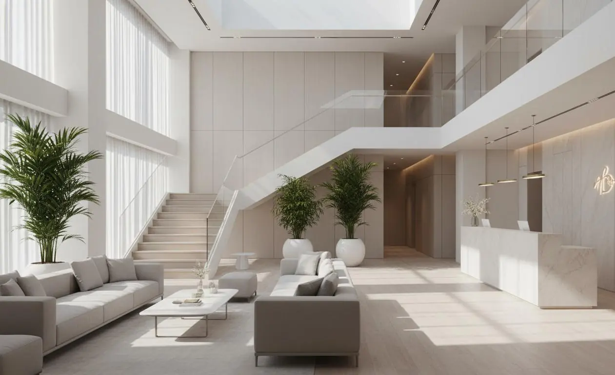 Foto de hall con un diseño de interiores para hoteles ejecutado por Interiorismo22 - Decoración de hoteles por Interiorismo22