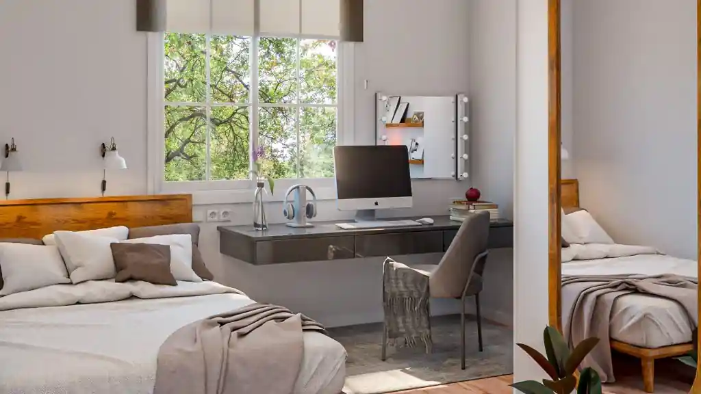 Proyecto de interiorismo Mayte | Habitación minimalista mediterránea